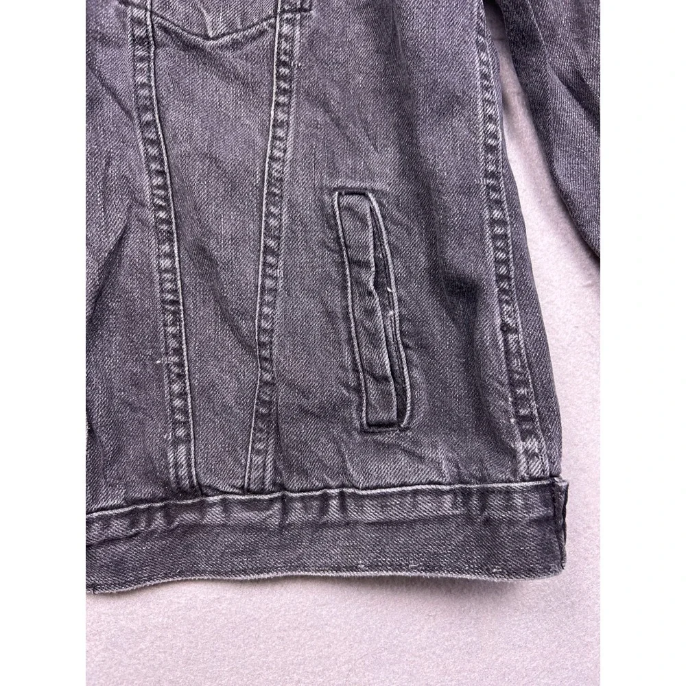 GAP Denim Jacket Cotton Faded Black XS Womens